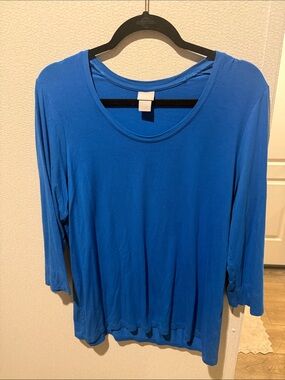 Chico’s Pima  Scoop Neck 3/4 Sleeve Top